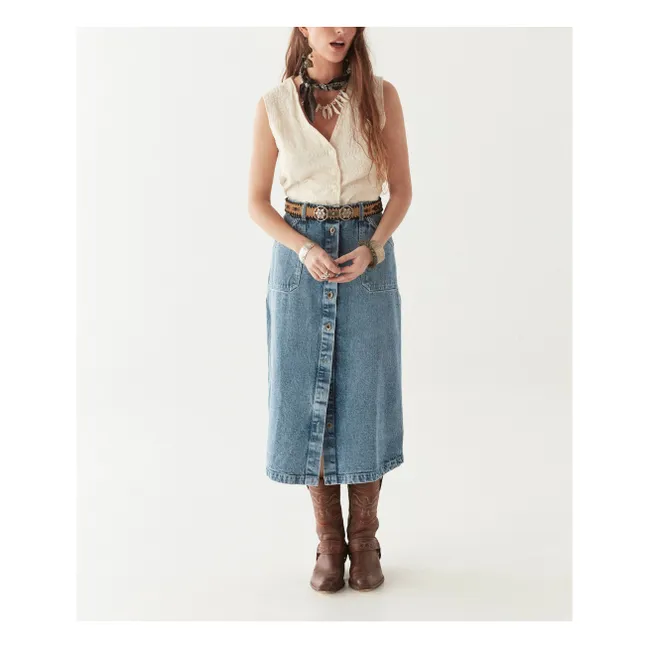 Delphine Arcachon Sleeveless Vest | Ecru