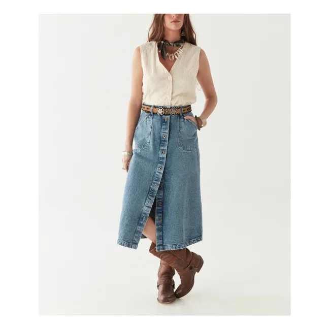 Gilet Sans Manches Arcachon Delphine | Ecru