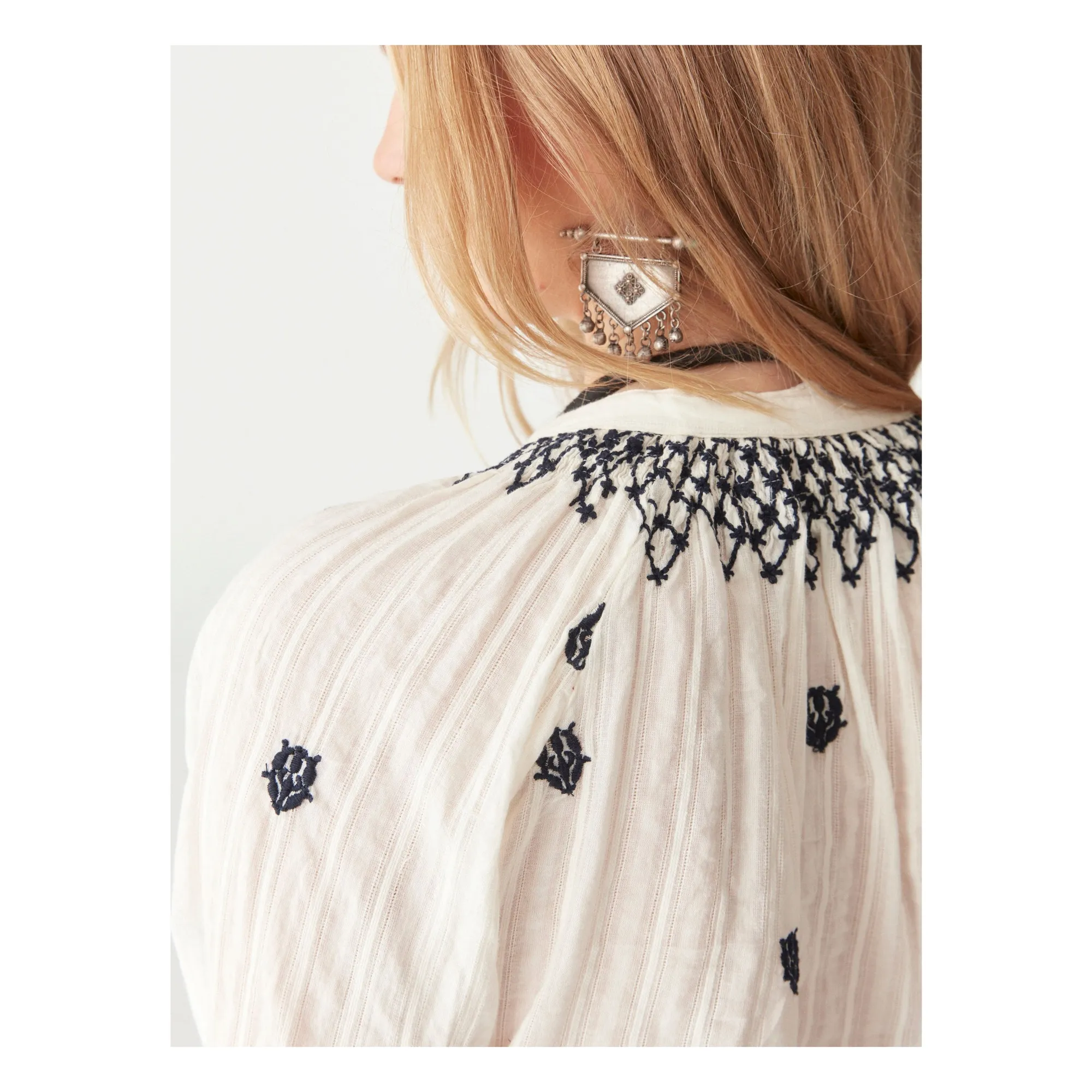 Blouse Santorini Sybille | Blanc- Image produit n°7