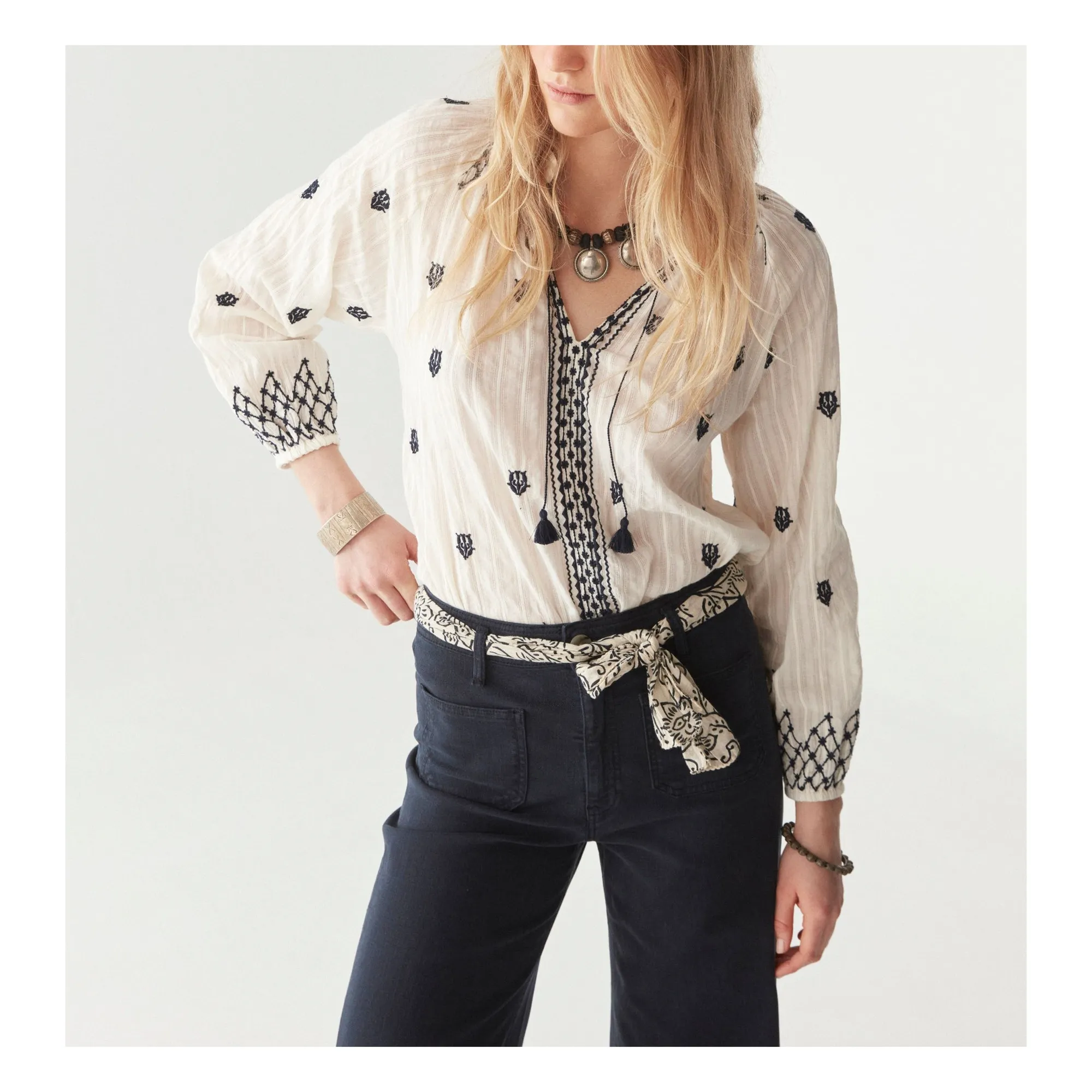 Blouse Santorini Sybille | Blanc- Image produit n°4