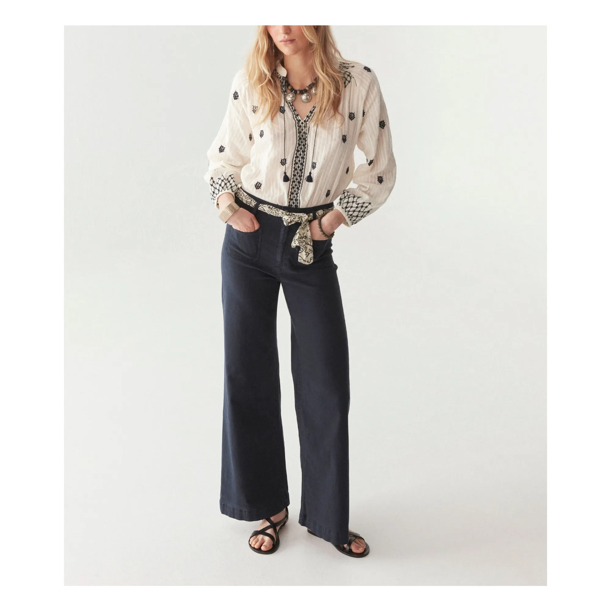 Blouse Santorini Sybille | Blanc- Image produit n°2