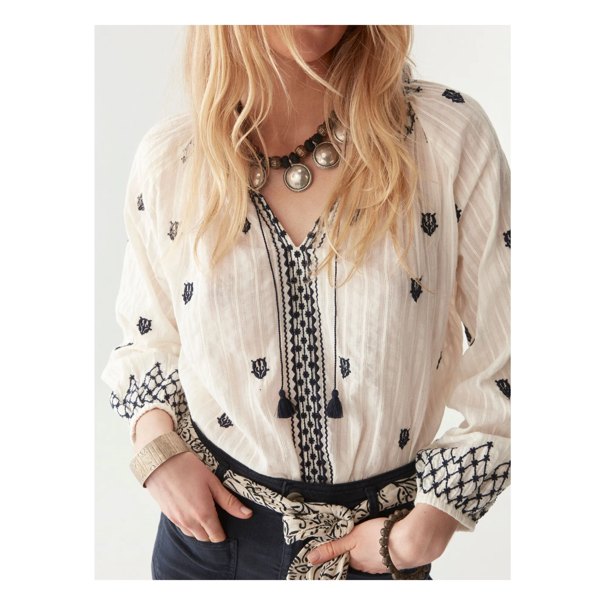 Blouse Santorini Sybille | Blanc- Image produit n°1