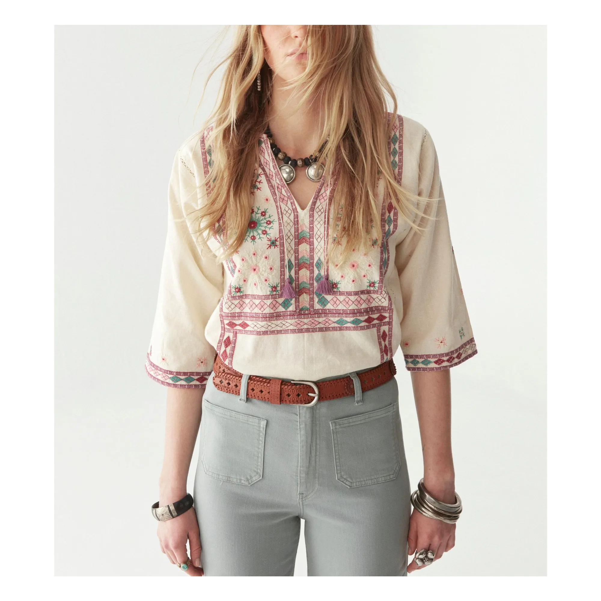 Blouse Choti Holi Nimirta | Ecru- Image produit n°2
