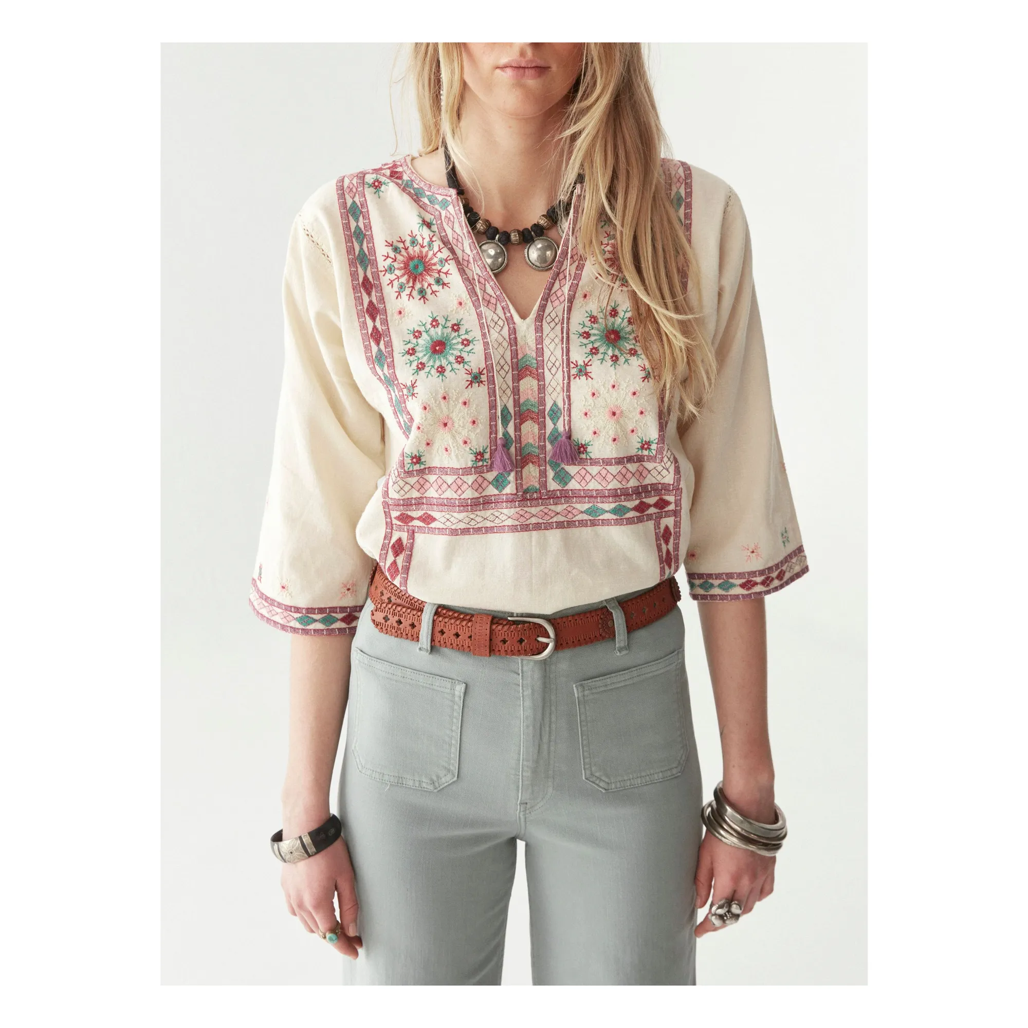 Blouse Choti Holi Nimirta | Ecru- Image produit n°1