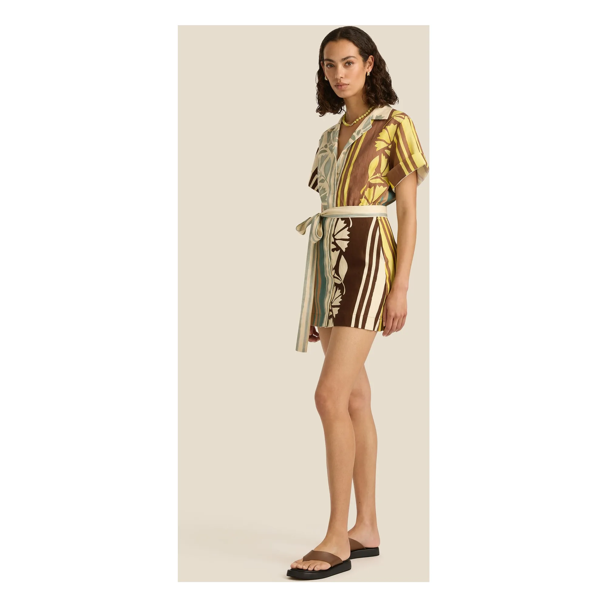 Robe Brodie Clove Lin | Ecru- Image produit n°11