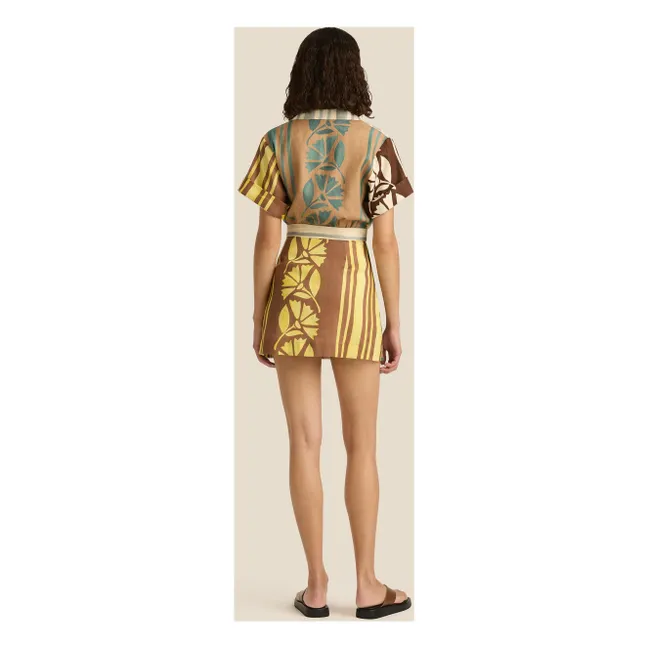 Kleid Brodie Clove Leinen | Seidenfarben