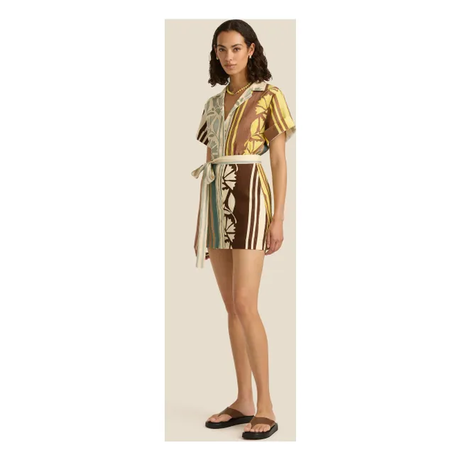 Kleid Brodie Clove Leinen | Seidenfarben