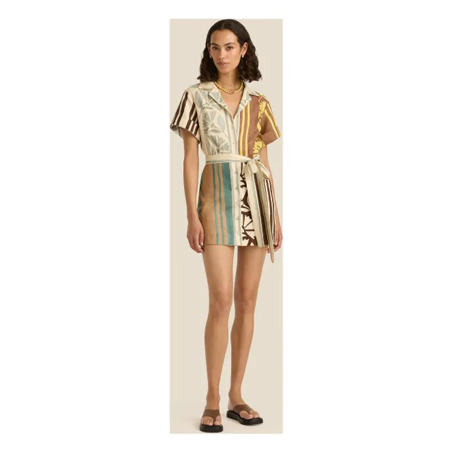 Kleid Brodie Clove Leinen | Seidenfarben
