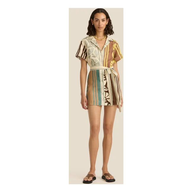 Kleid Brodie Clove Leinen | Seidenfarben