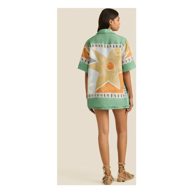 Margot Aster Camicia in lino | Verde acqua