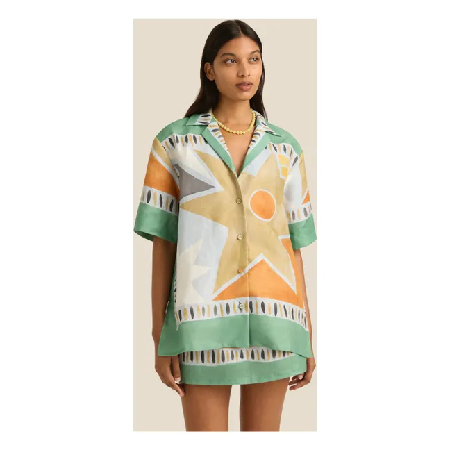 Margot Aster Camicia in lino | Verde acqua