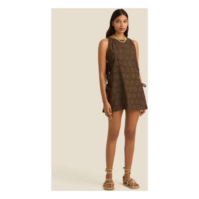 Top Yael Aries Soie et Coton | Marron