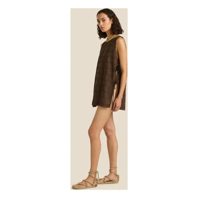 Top Yael Aries Soie et Coton | Marron