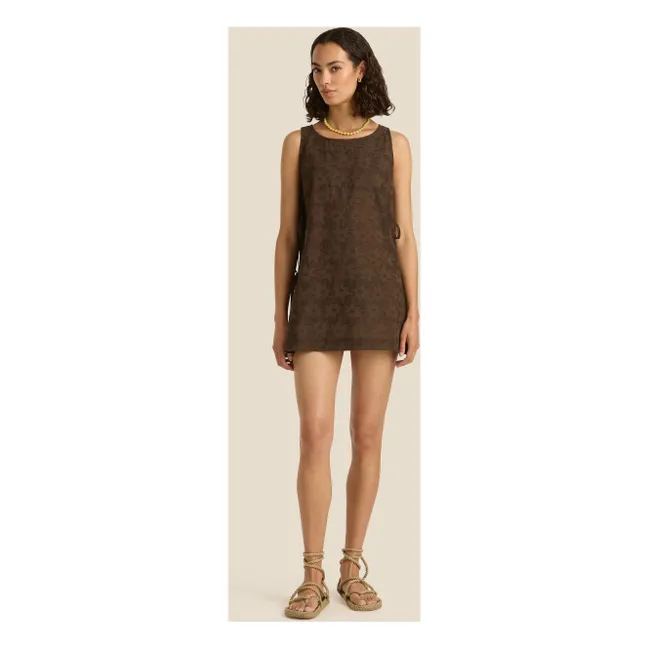 Top Yael Aries Soie et Coton | Marron