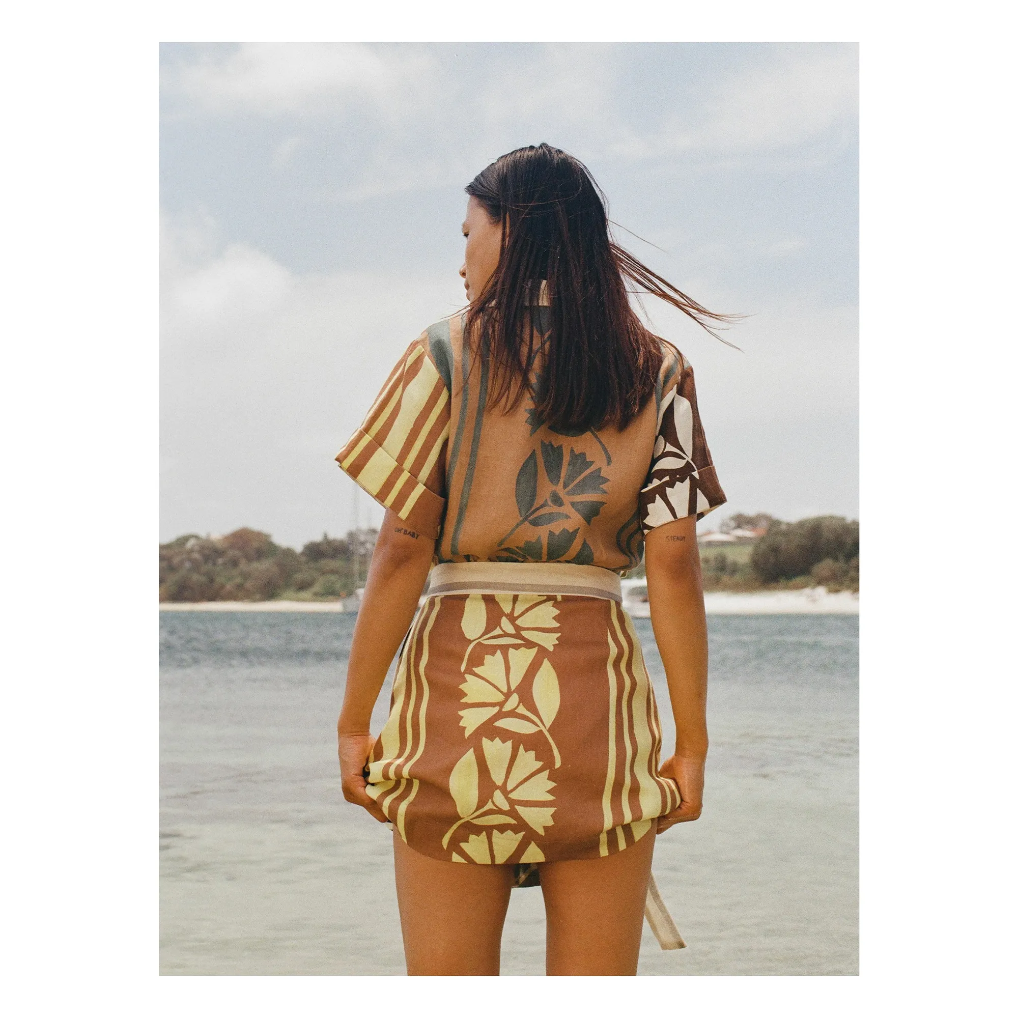Robe Brodie Clove Lin | Ecru- Image produit n°8
