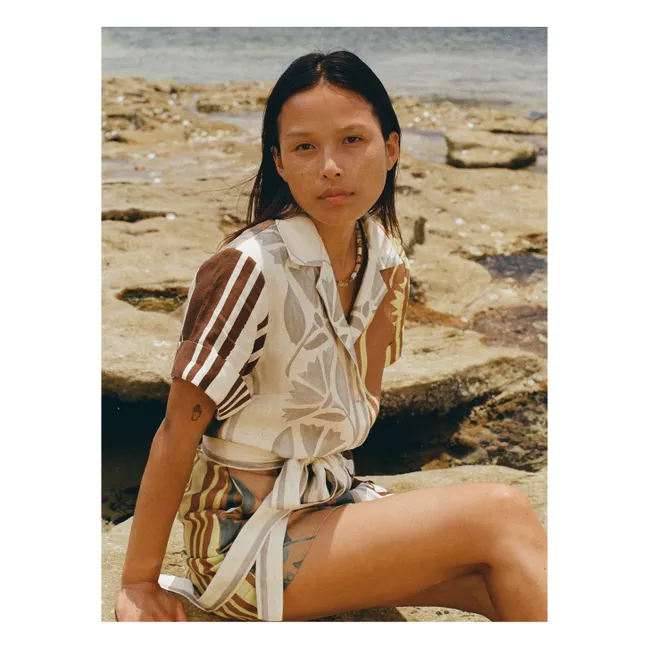 Vestido de lino Brodie Clove | Crudo