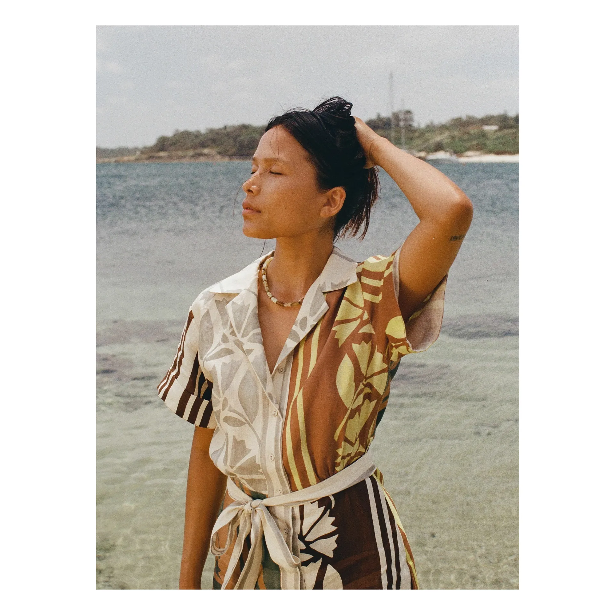 Robe Brodie Clove Lin | Ecru- Image produit n°2