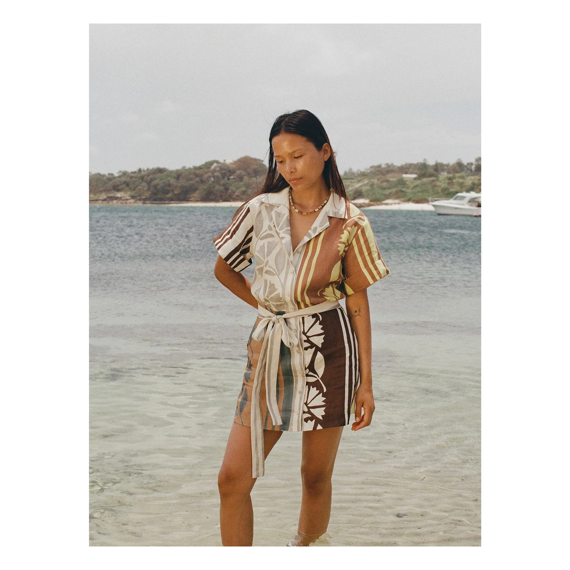 Robe Brodie Clove Lin | Ecru- Image produit n°1
