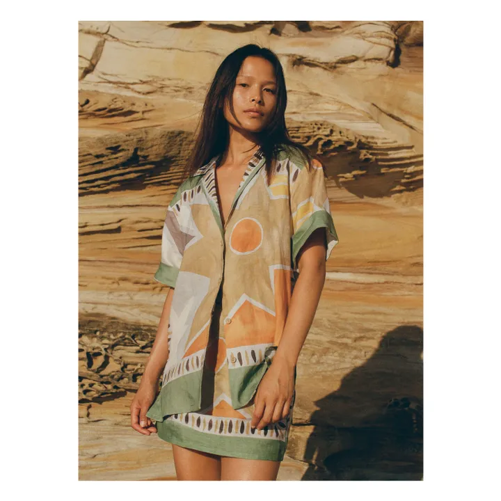 Chemise Margot Aster Lin | Vert d'eau- Image produit n°1