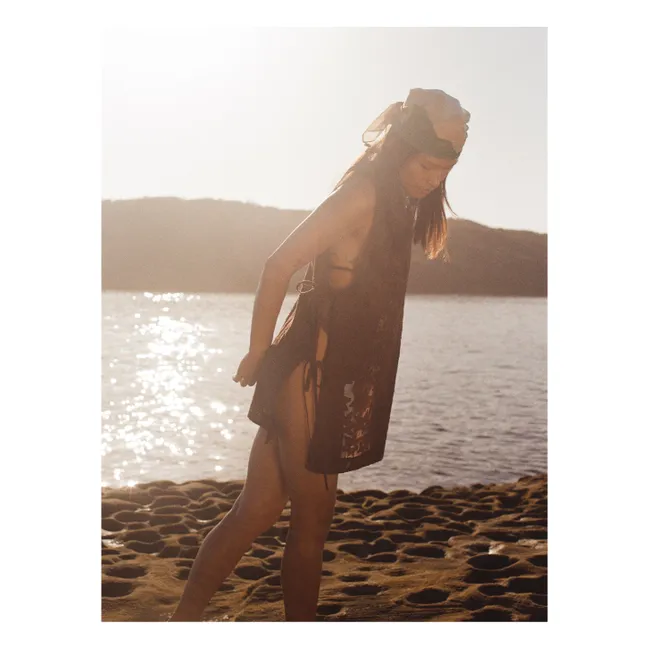 Top Yael Aries Soie et Coton | Marron