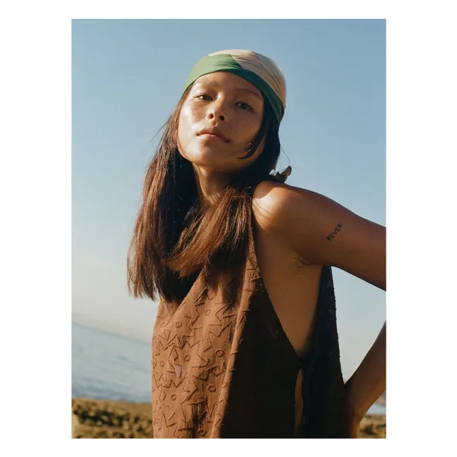 Top Yael Aries Soie et Coton | Marron
