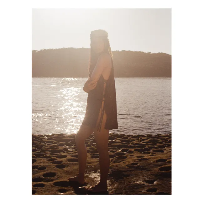 Top Yael Aries Soie et Coton | Marron