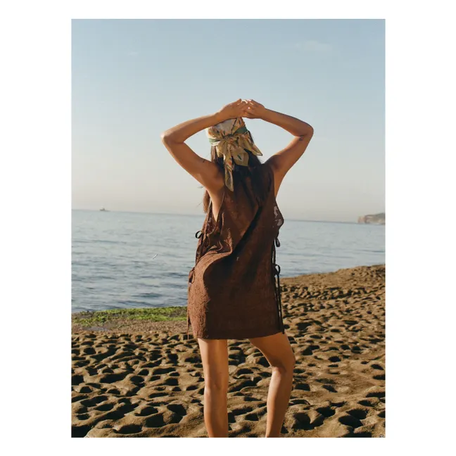 Top Yael Aries Soie et Coton | Marron