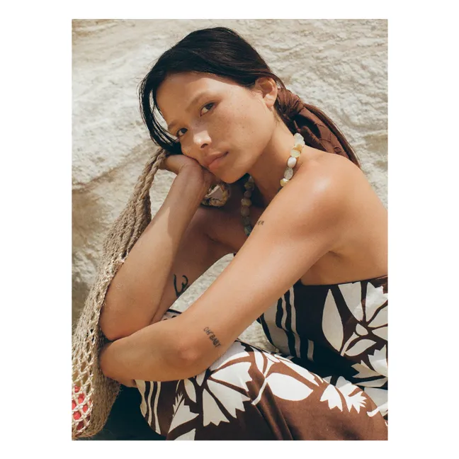 Vestido de lino Maeve Clove Coconut | Marrón