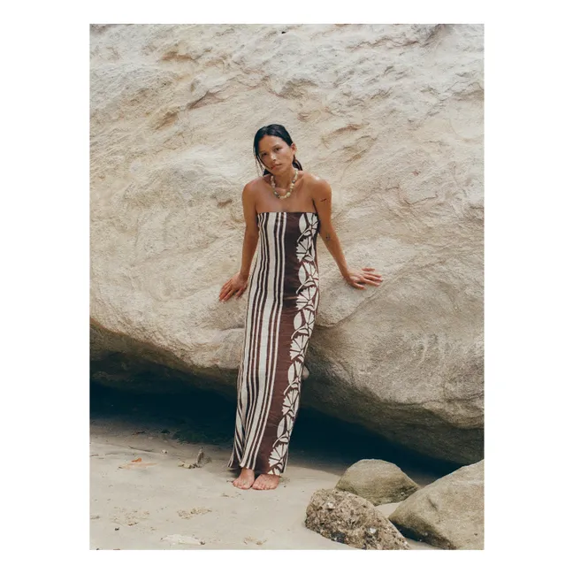 Vestido de lino Maeve Clove Coconut | Marrón