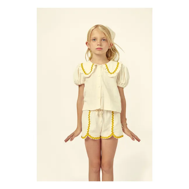 Short Anette Gaze de Coton Bio | Ocre