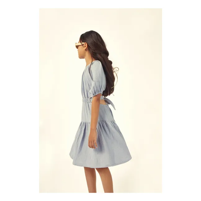 Robe Marine Gaze de Coton Bio | Bleu pâle