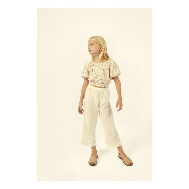 Pantaloni Elise in cotone biologico | Ecru