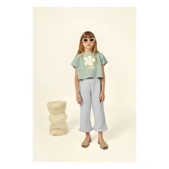 Elise organic cotton pants | Pale blue