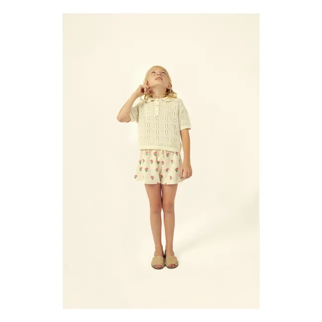 Short Coraline Fleurs | Ecru