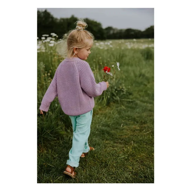 Cardigan raglan in cotone biologico | Glicine