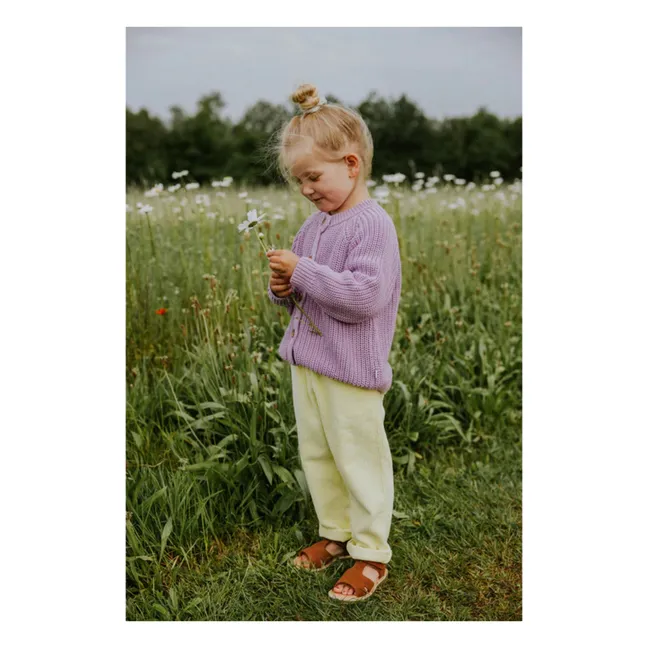 Cardigan raglan in cotone biologico | Glicine