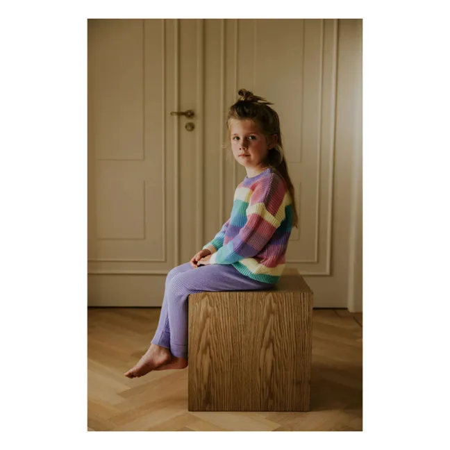 Pull Stripes Coton Bio | Mauve