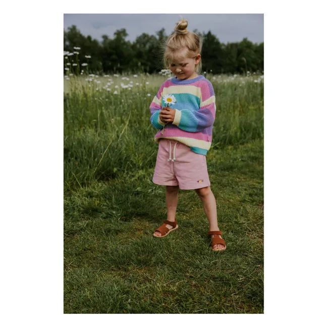 Pull Stripes Coton Bio | Mauve