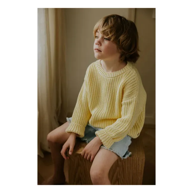 Pull Chunky Coton Bio | Jaune