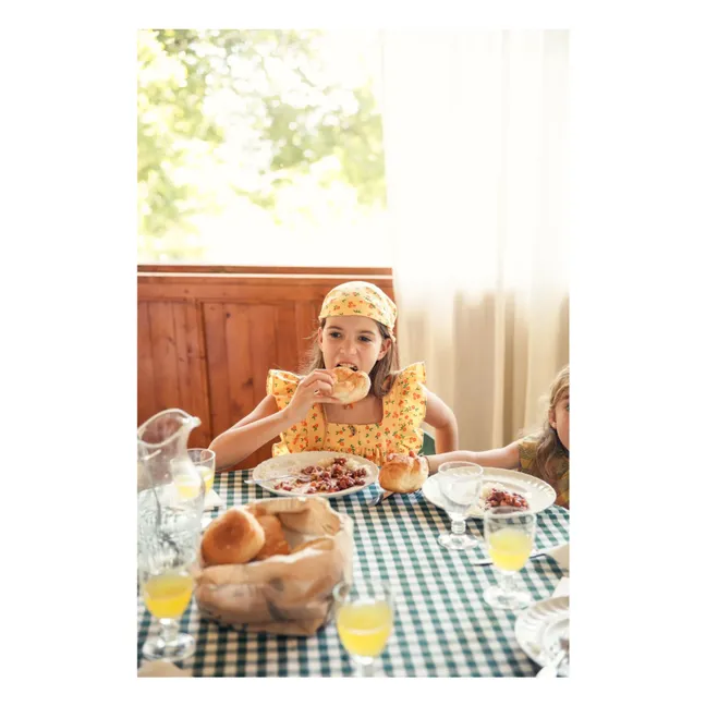 Bandana mit Blumen aus Bio-Baumwolle | Gelb