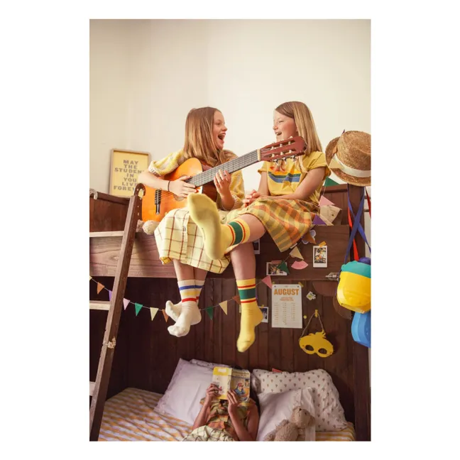 Chaussette Rayure | Jaune