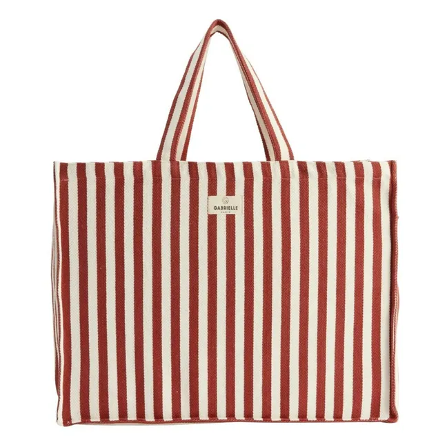 Sac week end Rayures | Rouge
