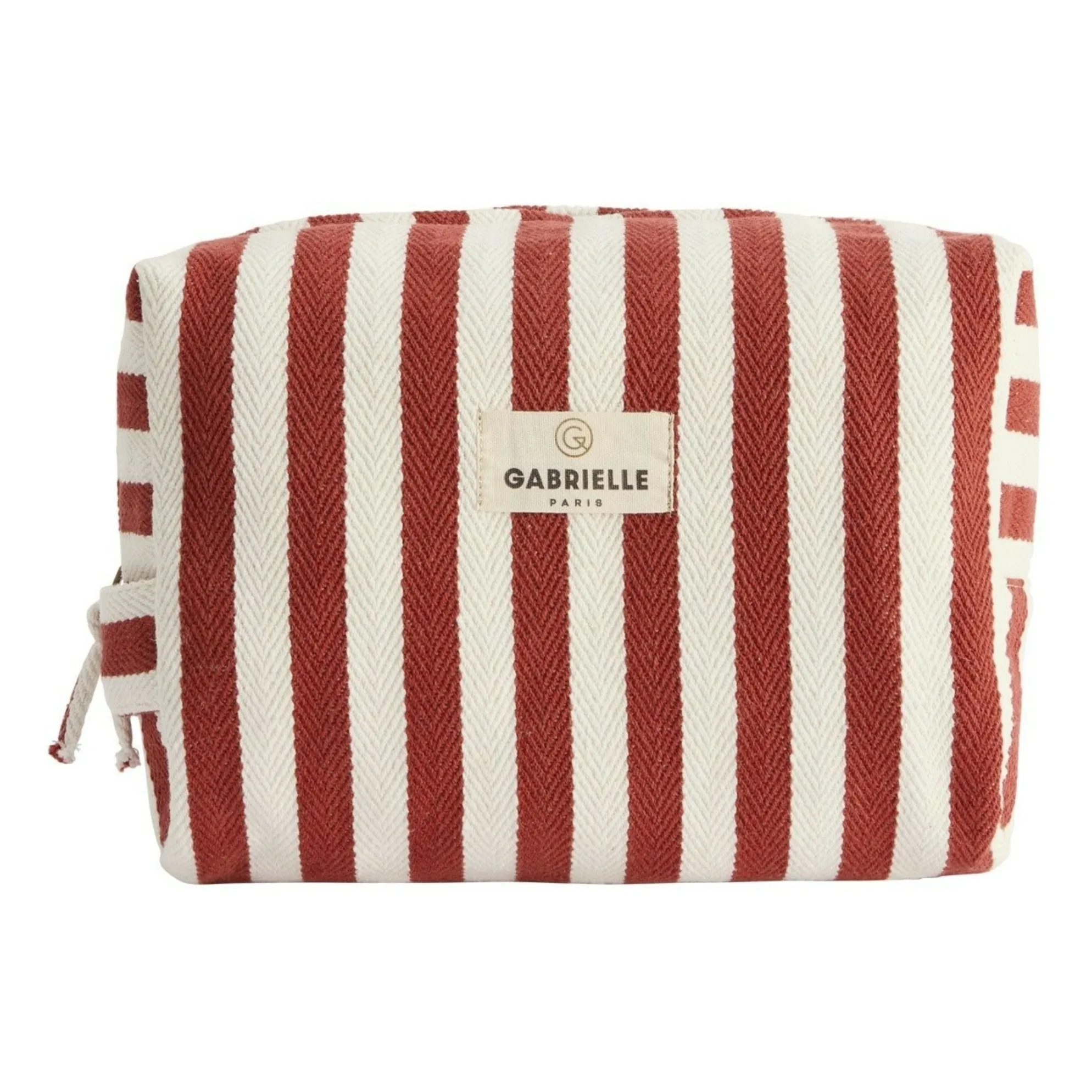 Gabrielle Paris Red Striped Toiletry Bag