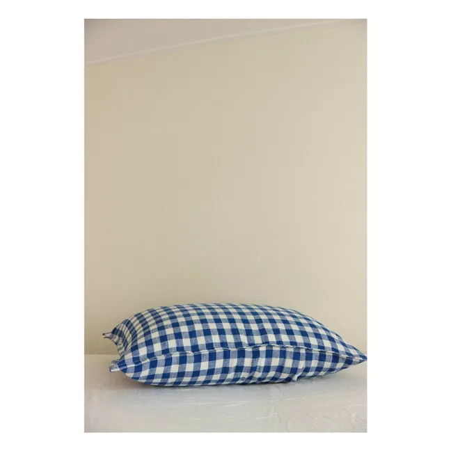 Federa di lino Vichy | Blu