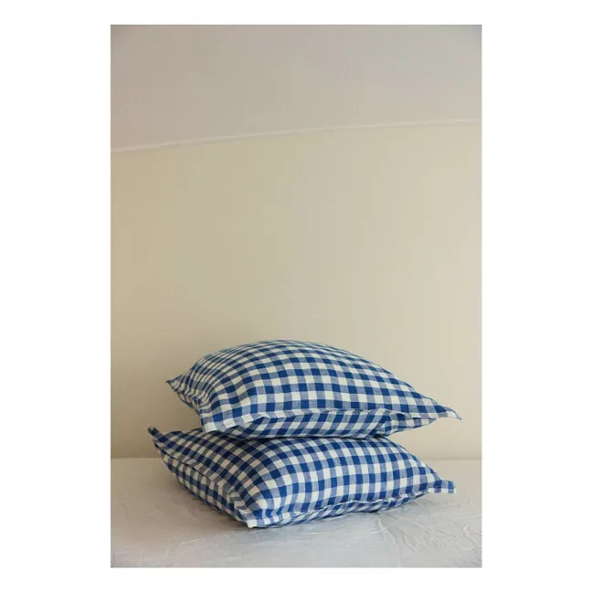 Federa di lino Vichy | Blu