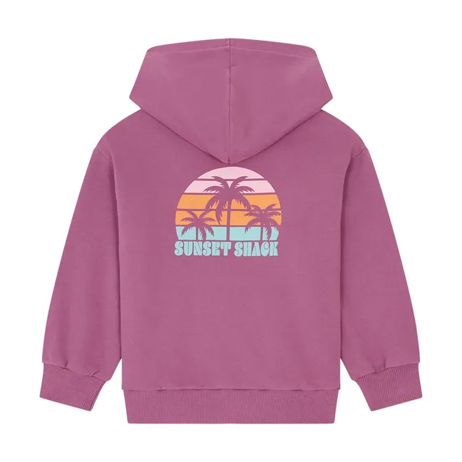 Kapuzen-Sweatshirt aus Bio-Baumwolle | Mauve