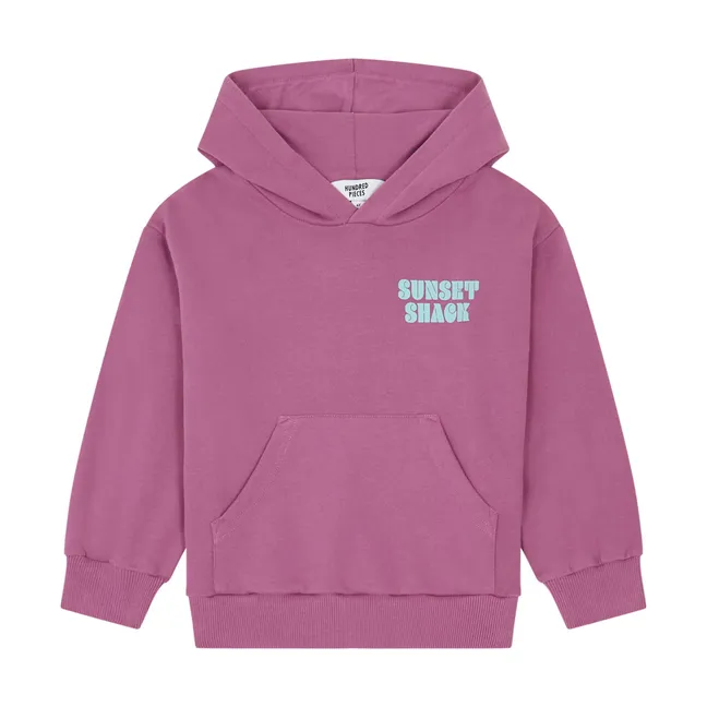 Kapuzen-Sweatshirt aus Bio-Baumwolle | Mauve