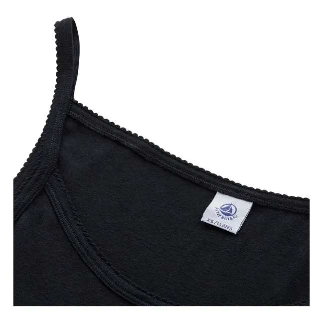 Camisón de algodón orgánico Fusioni | Negro