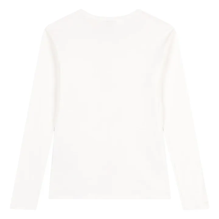 T-shirt l'Iconique Manches Longues - Collection Femme  | Blanc- Image produit n°2