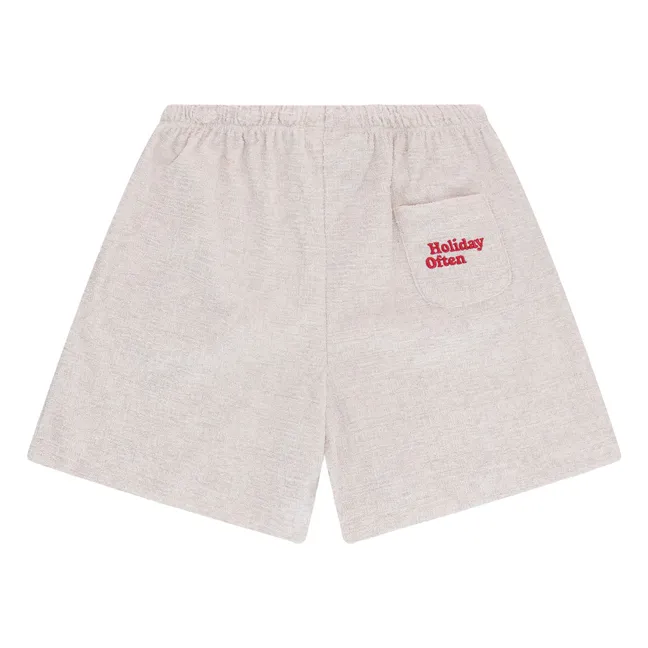 Pantalones cortos de viaje de rizo | Crudo